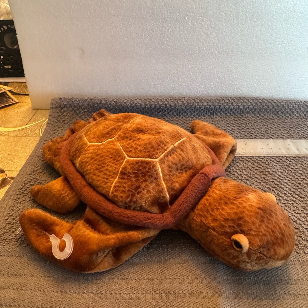 Brown Plush Turtle hand puppet/ Golf club Cover ,